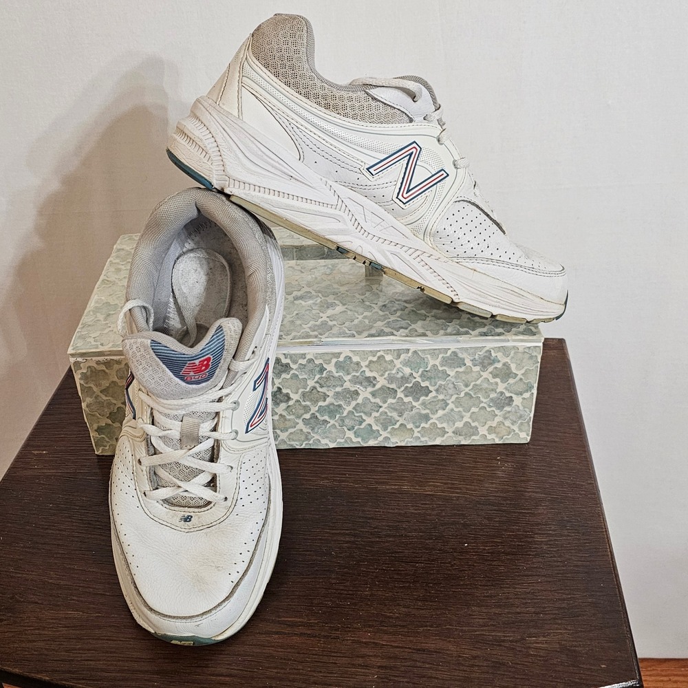 New Balance 840 Womens White Leather Walking Shoes WW840WF Size 10.5 B
